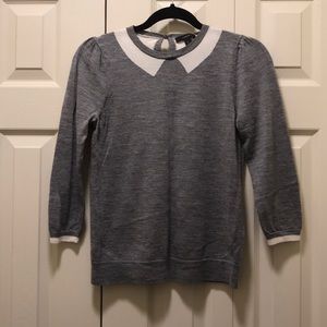 JCrew faux collar sweater